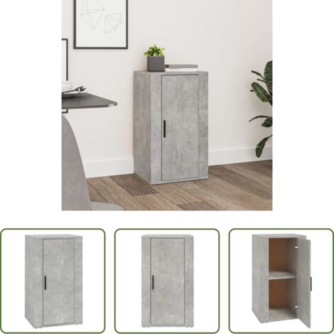 Aparador gris hormigón -  Aparador de madera contrachapada gris hormigón 40x33x70 cm