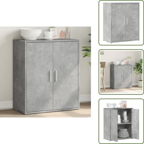 Aparador gris hormigón - vidaXL Aparador de madera de ingeniería gris hormigón 60x31x70 cm -
