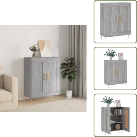 Aparador gris - vidaXL Aparador de madera de ingeniería gris Sonoma 69,5x34x90 cm - Madera contrachapada