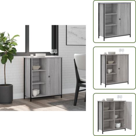Aparador gris - vidaXL Aparador de madera de ingeniería gris Sonoma 70x30x80 cm - Madera contrachapada