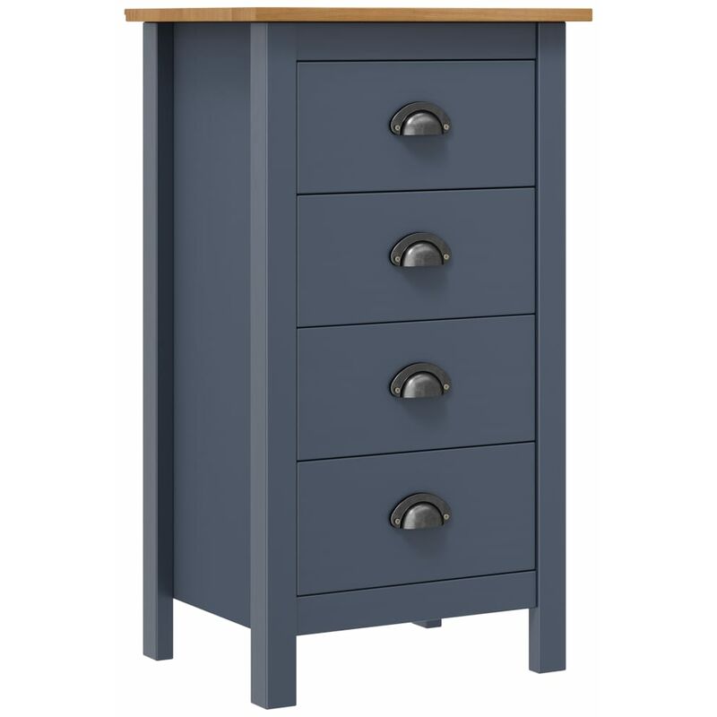 

Aparador Hill Range madera maciza de pino gris 46x35x80 cm