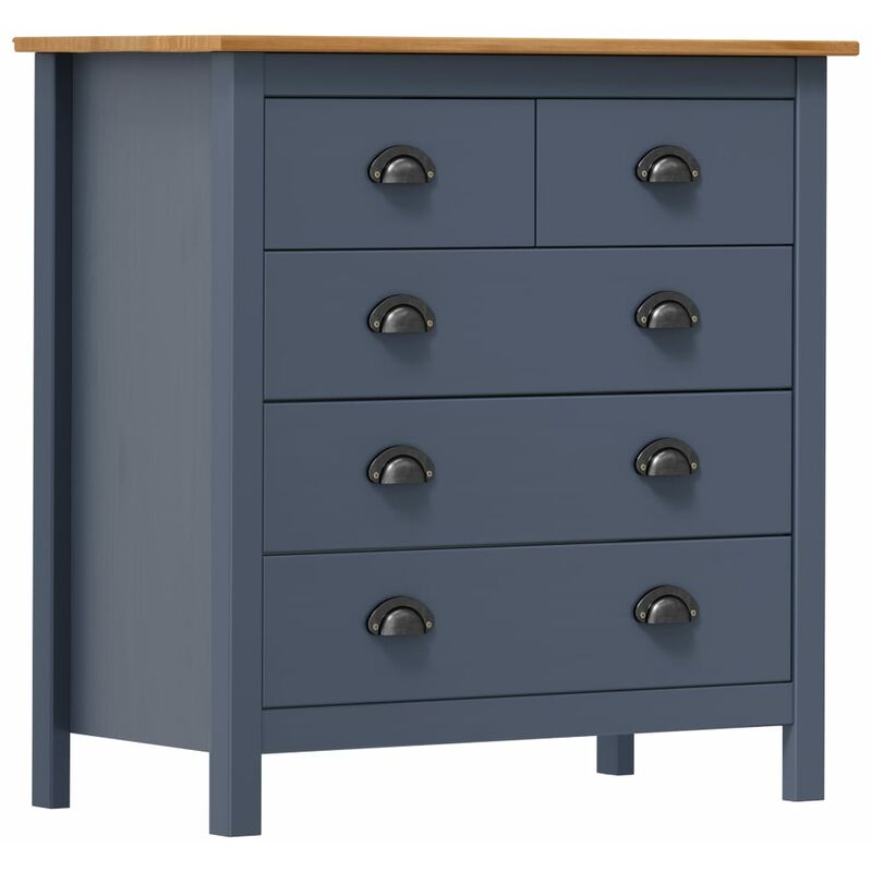 

Aparador Hill Range madera maciza de pino gris 79x40x80 cm