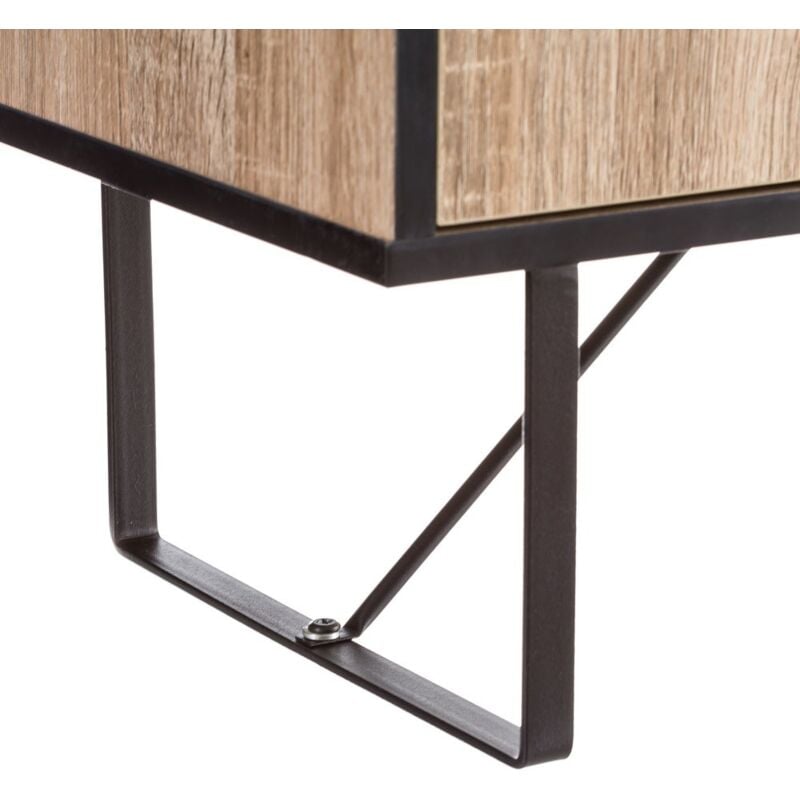 

Aparador industrial natural con 3 cajones y 1 puerta de madera y metal de 80x35x80 cm