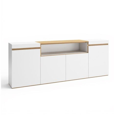 Aparador Kavos Blanco - Roble Arena (ancho) x 75cm (alto)