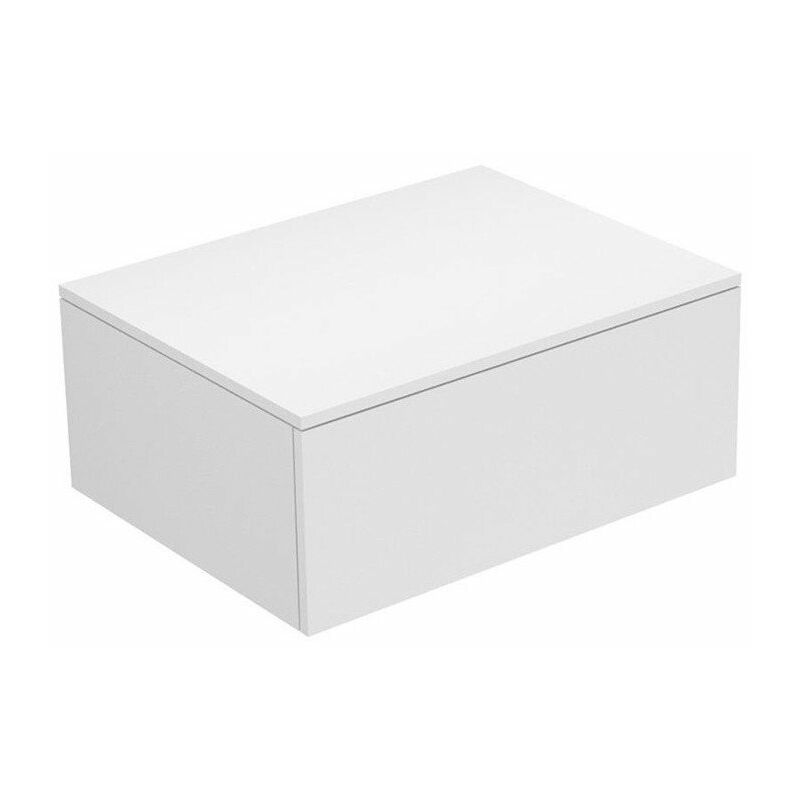

Aparador EDITION 400 1 frontal extraíble 700 x 289 x 535 mm blanco, cristal titanio transparente KEUCO