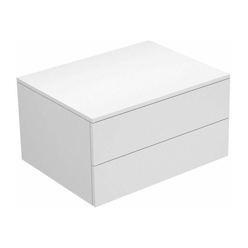 

Aparador EDITION 400 2 extraíbles delanteros 700 x 382 x 535 mm blanco, cristal petróleo transparente KEUCO