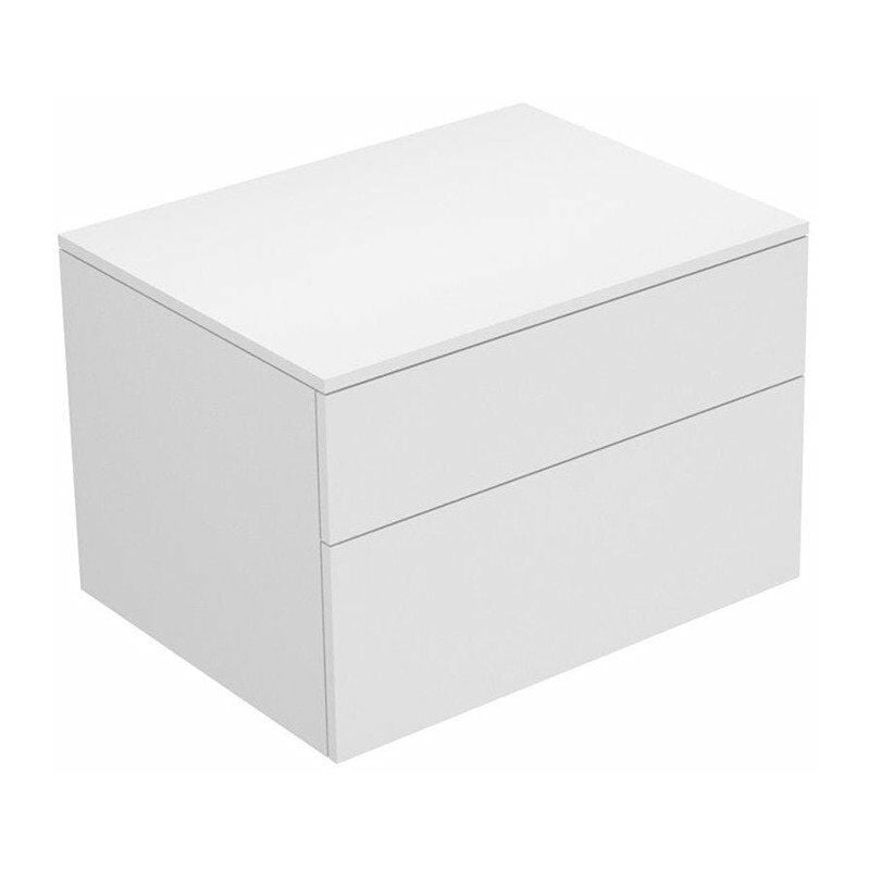 

Aparador EDITION 400 2 extraíbles delanteros 700 x 472 x 535 mm blanco, cristal transparente color petróleo KEUCO