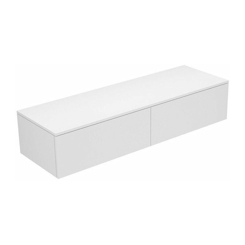 

Aparador EDITION 400 2 extraíbles frontales 1400 x 289 x 450 mm blanco, vidrio, titanio mate KEUCO