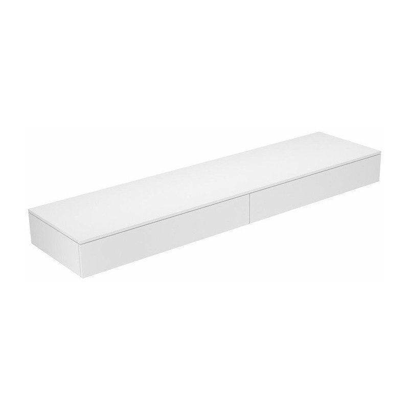 

Aparador EDITION 400 2 extraíbles delanteros 2100 x 199 x 535 mm blanco, cristal transparente color petróleo KEUCO