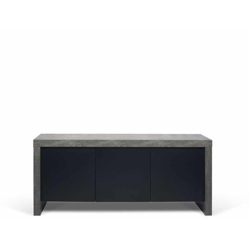 

Aparador KOBE 3 portas hormigón y negro, 188 x 79 x 45 - hormigón y negro
