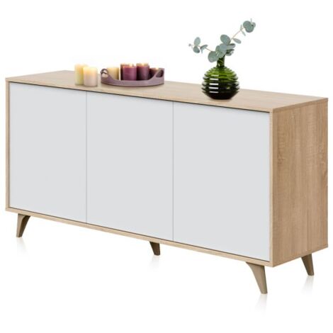 Aparador Lira Blanco Artik (Blanco Mate) - Roble Canadian (ancho) x 75cm (alto)