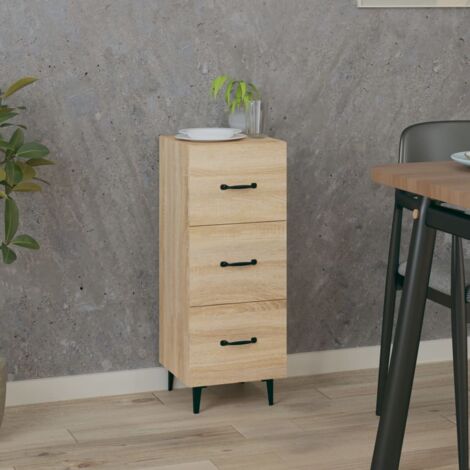 Aparador madera contrachapada color roble  34,5x34x90 cm