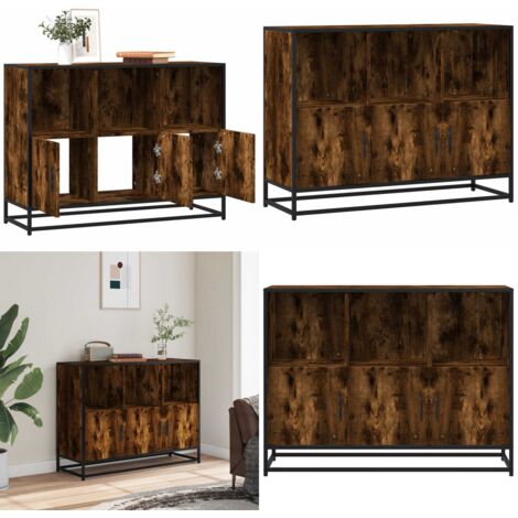 Aparador madera contrachapada color roble ahumado 100x35x76 cm - Aparador - Muebles de cocina