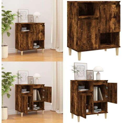 Aparador madera contrachapada color roble ahumado 60x35x70 cm - Aparador - Muebles de madera
