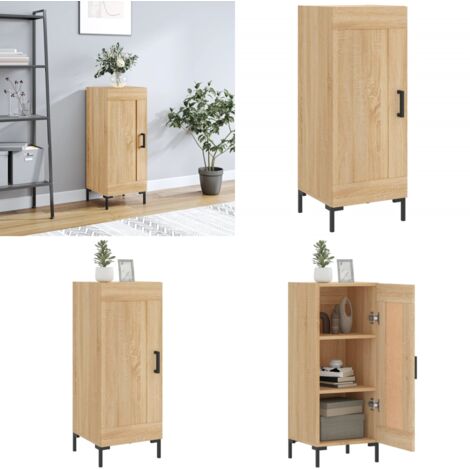 Aparador madera contrachapada color roble Sonoma 34,5x34x90 cm - Almacenamiento - Aparador con puerta