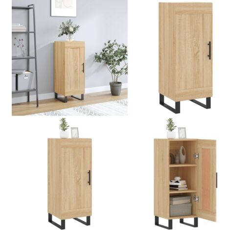 Aparador madera contrachapada color roble Sonoma 34,5x34x90 cm - Almacenamiento - Aparador con puerta
