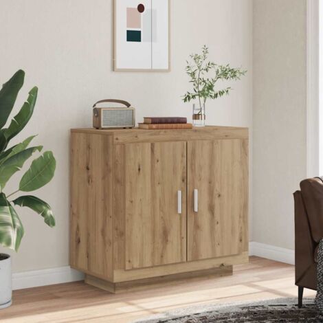 Aparador madera contrachapada roble artisian 80x40x75 cm