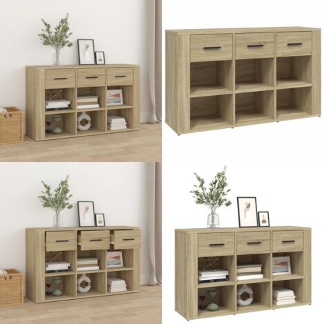 Aparador madera contrachapada roble Sonoma 100x30x59,5 cm - Aparador - Madera contrachapada