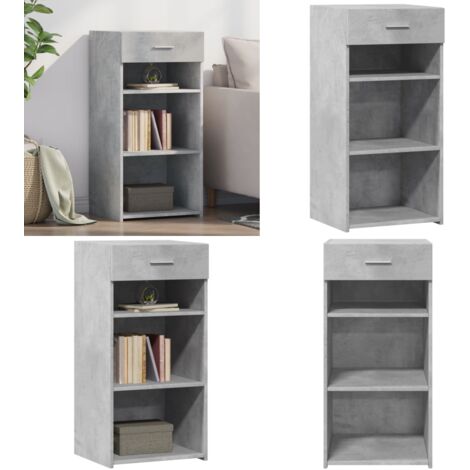 Aparador madera de ingeniería gris hormigón 45x42,5x93 cm - Almacenamiento - Muebles de madera