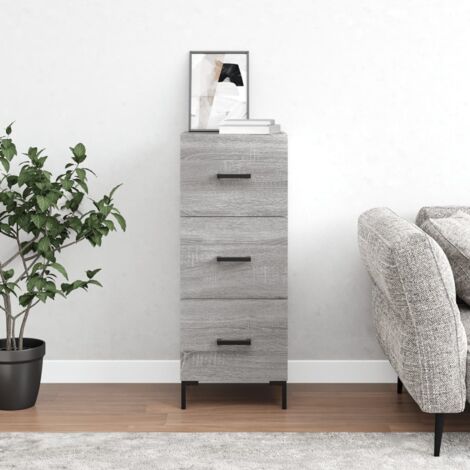 Aparador madera de ingeniería gris Sonoma 34,5x34x90 cm vidaXL