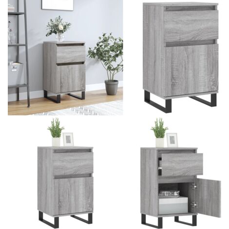 Aparador madera de ingeniería gris Sonoma 40x35x70 cm - Almacenamiento - Muebles decorativos