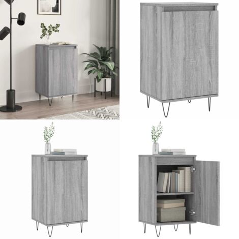 Aparador madera de ingeniería gris Sonoma 40x35x70 cm - Aparador gris - Aparador de almacenamiento