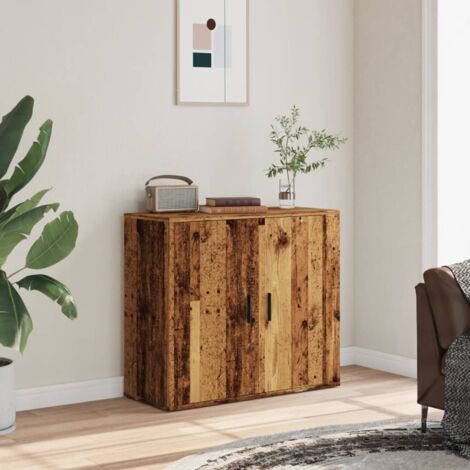 Aparador madera de ingeniería madera envejecida 80x33x70 cm vidaXL
