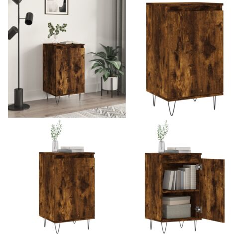 Aparador madera de ingeniería roble ahumado 40x35x70 cm - Aparador de roble - Aparador de madera contrachapada