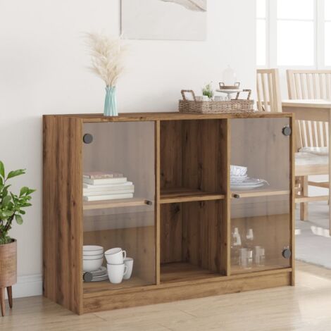 Aparador madera de ingeniería roble artiasian 102x37x75,5 cm vidaXL
