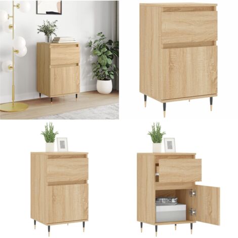 Aparador madera de ingeniería roble Sonoma 40x35x70 cm - Almacenamiento - Muebles decorativos
