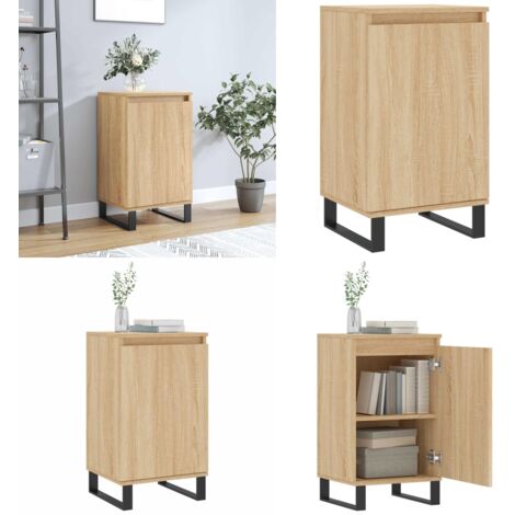 Aparador madera de ingeniería roble Sonoma 40x35x70 cm - Aparador de madera contrachapada - Aparador de roble Sonoma