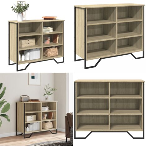 Aparador madera de ingeniería roble Sonoma 91x35,5x74,5 cm - Aparador de ingeniería - Aparador de roble Sonoma