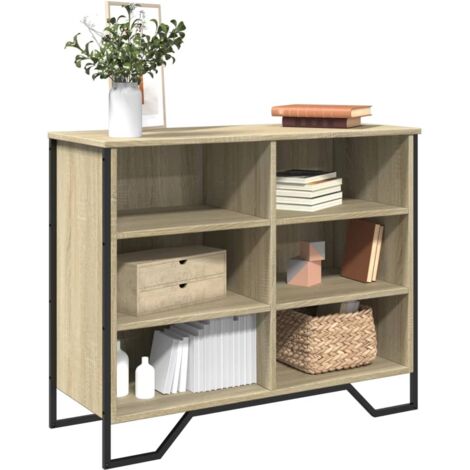 Aparador madera de ingeniería roble Sonoma 91x35,5x74,5 cm vidaXL