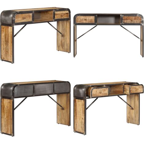 Aparador madera de mango maciza 120x30x75 cm - Mesa de madera - Aparador de mango