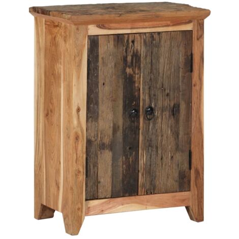 Aparador madera maciza acacia y reciclada 55x33x75 cm vidaXL