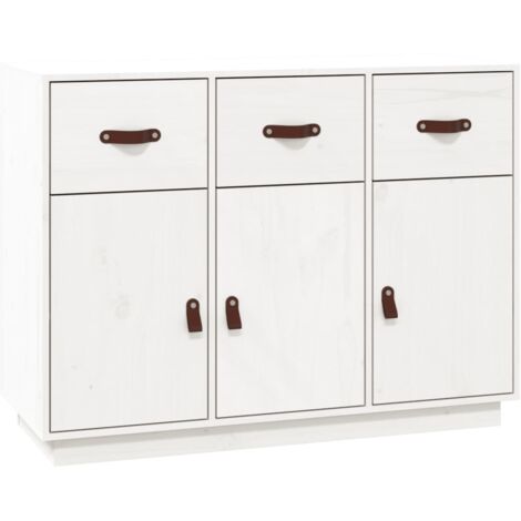 Aparador madera maciza de pino blanco 100x40x75 cm vidaXL