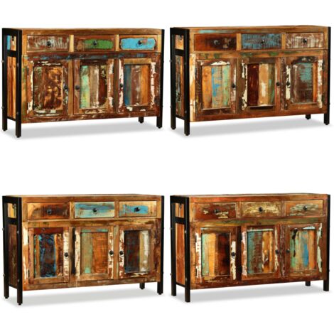 Aparador madera maciza reciclada 120x35x76 cm - Almacenamiento - Muebles vintage