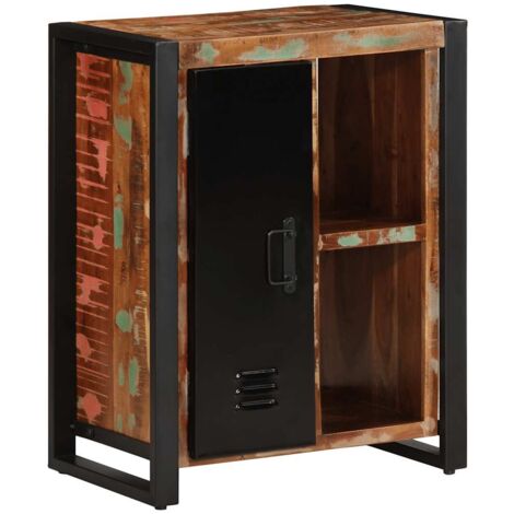 Aparador madera maciza reciclada multicolor 55x35x70 cm vidaXL