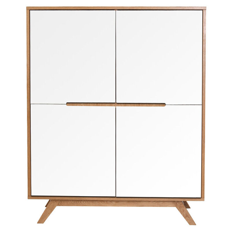 

Aparador madera natural y blanca 4 puertas HELIA