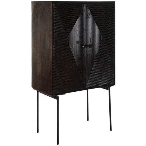 Aparador Mango Metal 84X43X153,5 Marron Oscuro MB183456