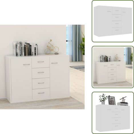 Aparador minimalista - vidaXL Aparador de madera contrachapada blanco 88x30x65 cm - Aparador de madera