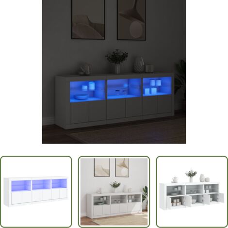 Aparador moderno -  Aparador con luces LED blanco 181,5x37x67 cm