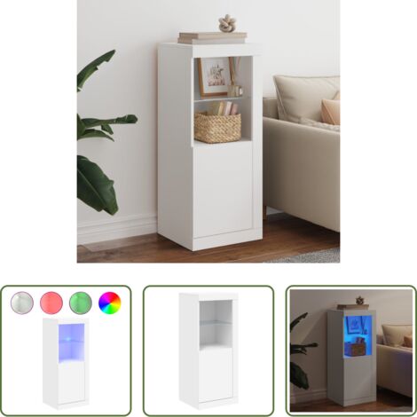 Aparador moderno -  Aparador con luces LED blanco 41x37x100 cm