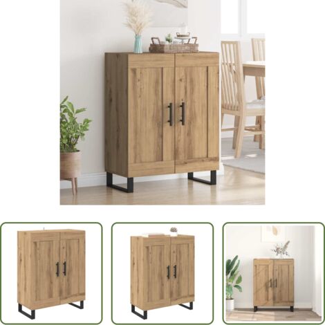 Aparador moderno -  Vitrina Roble artesanal 69,5 x 34 x 90 cm