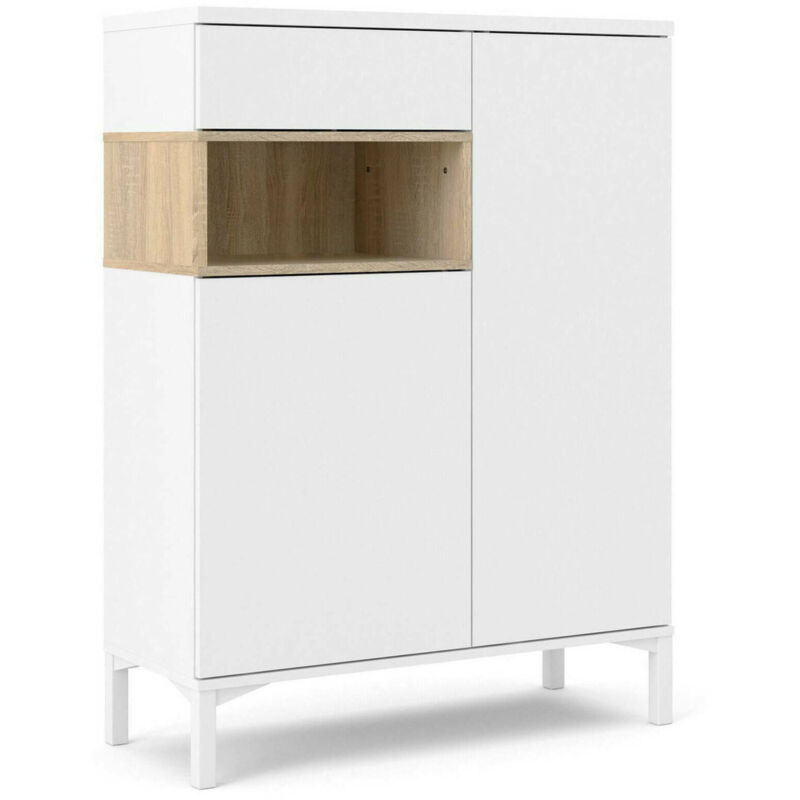 

Aparador Montecarlo 88.7x118.6x36.25, estructura de madera, blanco