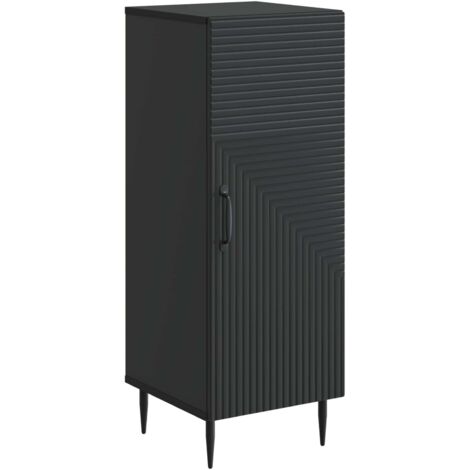 Aparador Negro 33 x 34,5 x 89,5 cm Madera de Ingeniería