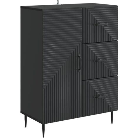 Aparador Negro 66 x 34,5 x 89,5 cm Madera de Ingeniería