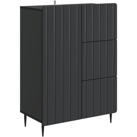 Aparador Negro 66 x 34,5 x 91,5 cm Madera de Ingeniería