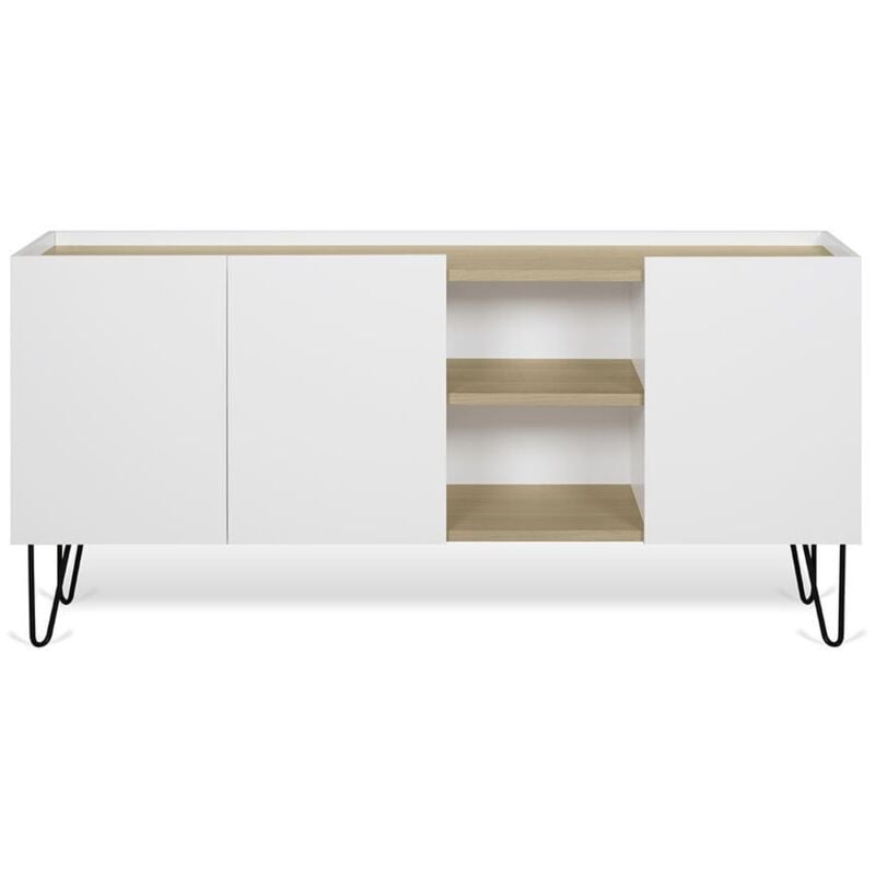 

Aparador NINA roble claro y blanco, 180 x 42 x 83 - roble claro y blanco