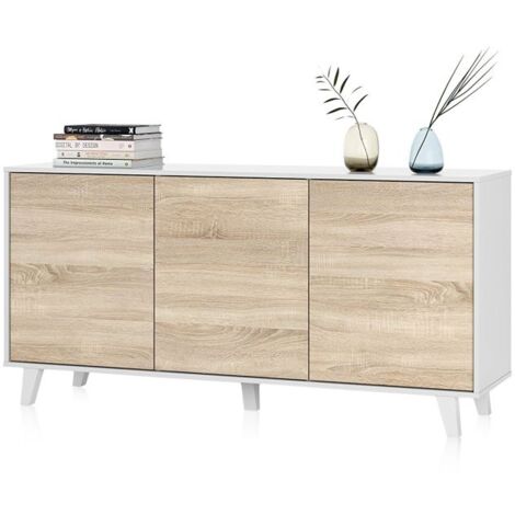 Aparador Niva Blanco Brillo - Roble Canadian (ancho) x 75cm (alto)